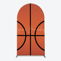 Lofaris Vibrant Basketball Court and Referee Stripe Arch Backdrop Kit Sports Theme Birthday Party Decoration