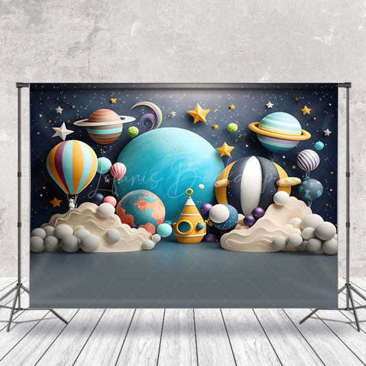 Lofaris Vibrant Galactic Adventure Planet Space Backdrop