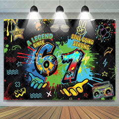Lofaris Vibrant Graffiti Art 7th Birthday Backdrop A Legend Since Still Going Strong Hip Hop Party Decor