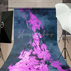 Lofaris Vibrant Magenta Pink and Dark Gray Abstract Textured Paint Stroke Sweep Backdrop Modern Artistic Photo Studio Decor