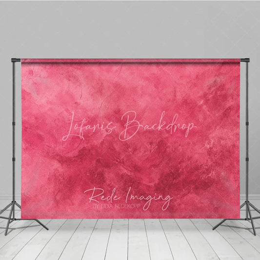 Lofaris Vibrant Pink and Magenta Textured Photography Backdrop Abstract Painterly Stucco Wall for Studio Shoots