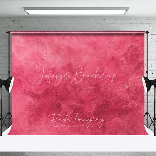 Lofaris Vibrant Pink and Magenta Textured Photography Backdrop Abstract Painterly Stucco Wall for Studio Shoots