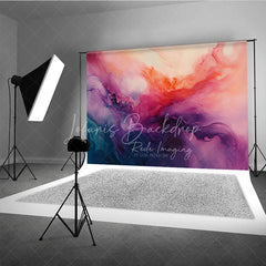 Lofaris Vibrant Pink Purple Orange Teal Abstract Fluid Art Photography Backdrop Artistic Dreamy Studio Background