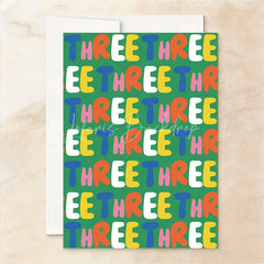 Lofaris Vibrant Set of 20 Letters Custom 3rd Birthday Invitation Playful Three Theme Party Decor for Kids Celebration