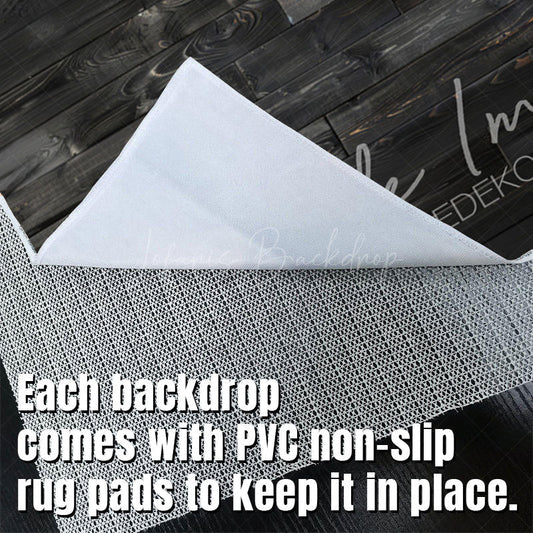 Lofaris Vintage Black Wooden Photo Fabric Floor Backdrop