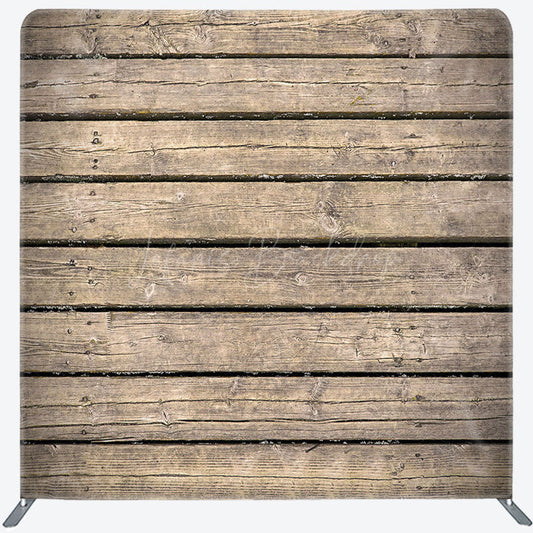 Lofaris Vintage Brown Wooden Board Photo Pillow Case Backdrop