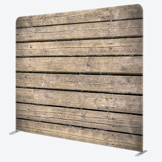 Lofaris Vintage Brown Wooden Board Photo Pillow Case Backdrop