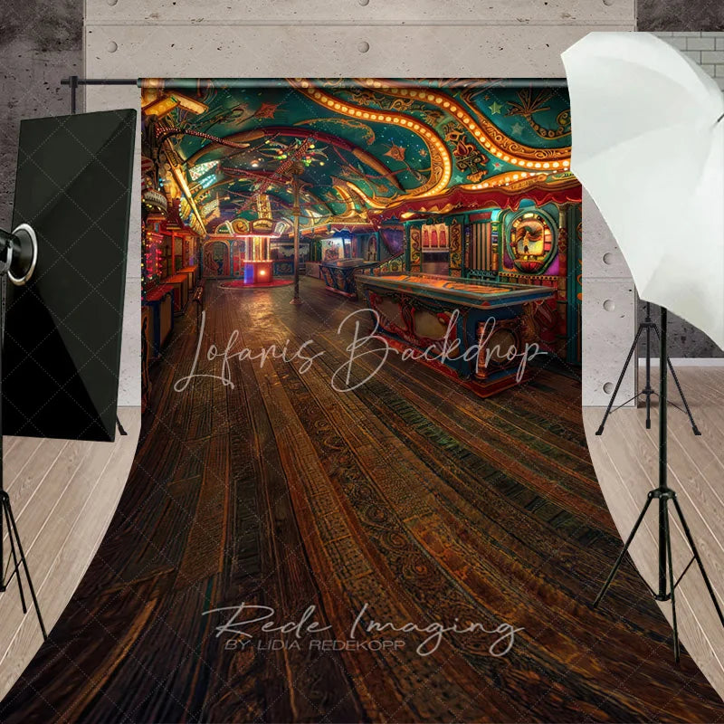 Vintage Carousel Interior Fine Art Photography Backdrop, Colorful ...