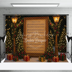 Lofaris Vintage Christmas Carol Sheet Music Photography Backdrop ’Cantique de No?l’ O Holy Night Themed Background