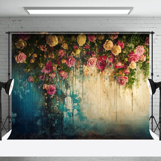 Lofaris Vintage Floral Wall Fine Art Photography Backdrop