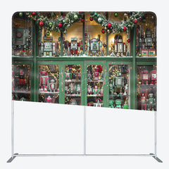 Lofaris Vintage Green Window Toy Photo Square Arch Backdrop