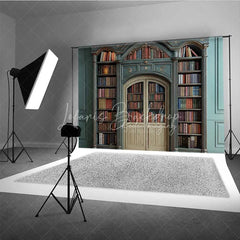 Lofaris Vintage Library Bookshelf Backdrop Magic School Study Room Photography Background Antique Bookcase Photo Prop
