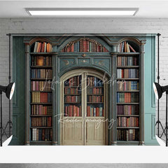 Lofaris Vintage Library Bookshelf Backdrop Magic School Study Room Photography Background Antique Bookcase Photo Prop