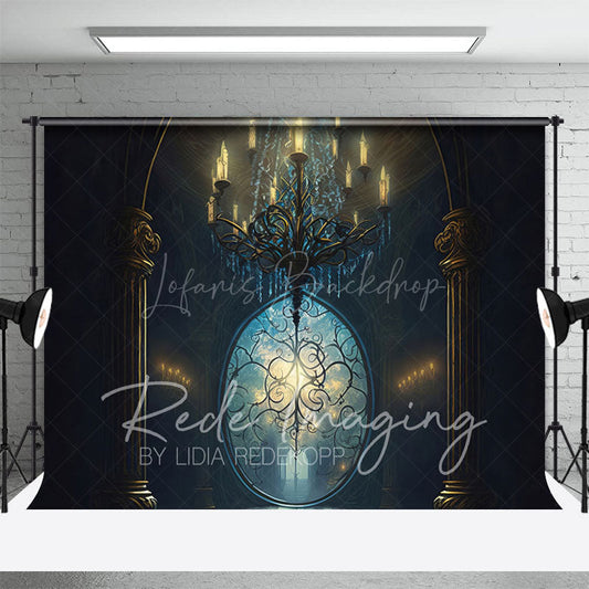 Lofaris Vintage Magic Chandelier Architecture Photo Backdrop