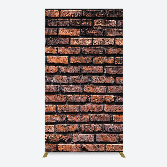 Lofaris Vintage Rural Red Black Brick Wall Rectangle Backdrop