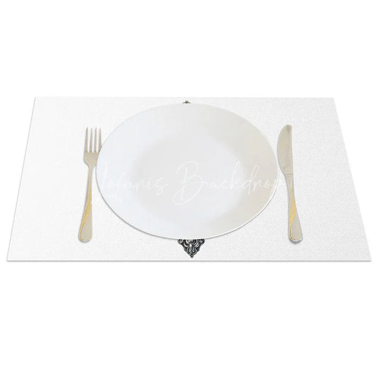 Lofaris Vintage Silver Cross Set of 4 Placemats Pink Rose Floral Religious Table Mats Baptism Christening Dining Decor