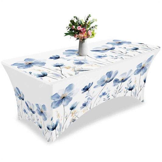 Lofaris Vintage Watercolor Blossom Flower Stretch Table Cover