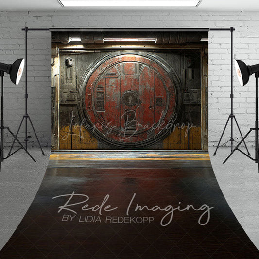 Lofaris Vintage Wooden Jedi Ship Door Sweep Photo Backdrop