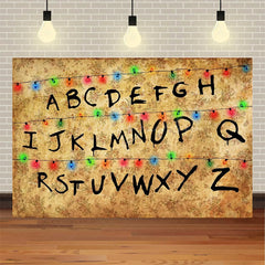 Lofaris Vintage Wooden Party Backdrop Letters and Lanterns Birthday Decor Rustic Photo Background for Kids Boys Girls