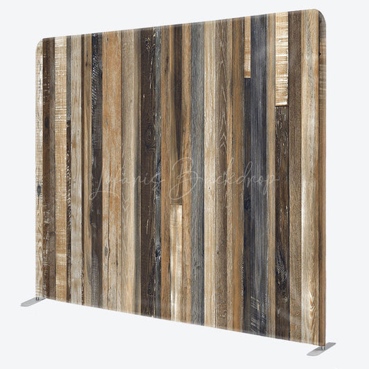 Lofaris Vintage Wooden Stripe Photo Square Tension Backdrop