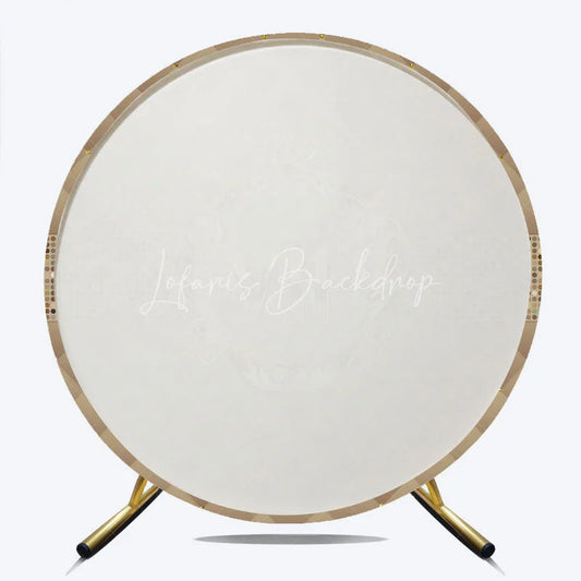 Lofaris VIP Party Round Backdrop Luxury Gold Quilted Pattern Decoration Royal Crown Birthday Background