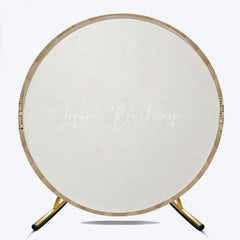 Lofaris VIP Party Round Backdrop Luxury Gold Quilted Pattern Decoration Royal Crown Birthday Background