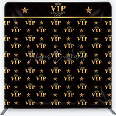 Lofaris VIP Tension Fabric Backdrop Gold Crown Red Carpet Event Step and Repeat Background