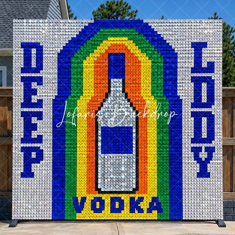 Lofaris Vodka Bottle Shimmer Wall Colorful Disco Sequins for Dance Party