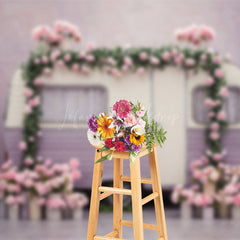 Lofaris Warm Floral Color Motor Home Sweet Wedding Backdrop
