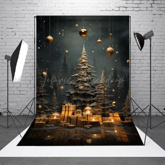Lofaris Warm Winter Forest Night Merry Christmas Backdrop
