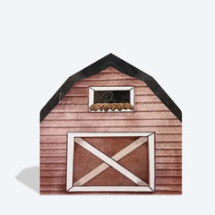 Lofaris Watercolor Brown Farm House Barn Door Arch Backdrop