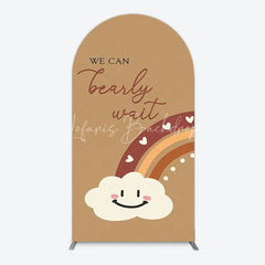 Lofaris We Can Bearly Wait Arch Backdrop Boho Rainbow Baby Shower Decor Teddy Bear Theme Party Supplies for Boy