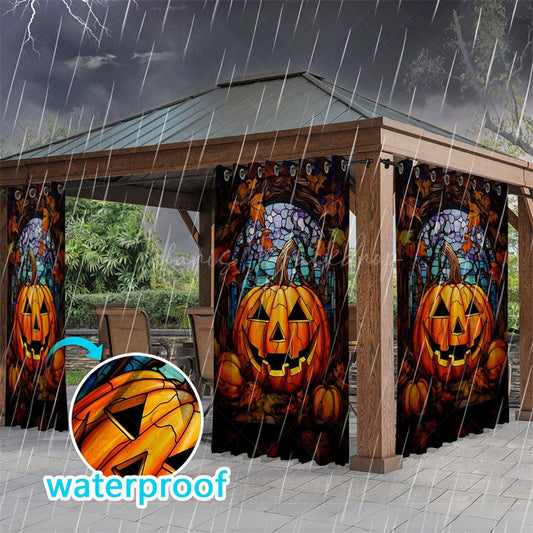 Lofaris Wednesday Scary Waterproof Printed Outdoor Curtains