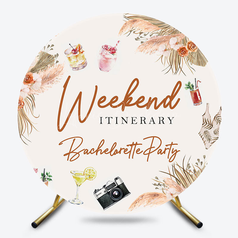 Lofaris Weekend Itinerary Boho Round Bridal Shower Backdrop