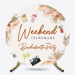 Lofaris Weekend Itinerary Boho Round Bridal Shower Backdrop