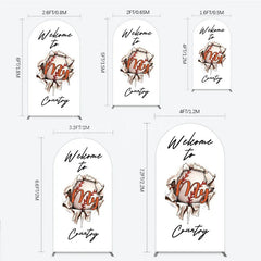 Lofaris Welcome to My Country Baseball Arch Backdrop Sports Theme Breakthrough Design Party Cover