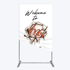 Lofaris Welcome to My Country Baseball Rectangle Backdrop Sports Theme Breakthrough Design Party Cover