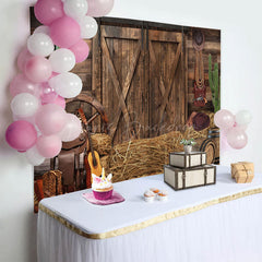 Lofaris Western Farm Barn Cactus Boots Hat Cowboy Backdrop