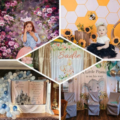 Lofaris Whimsical Forest Bunny Easter Photography Backdrop Spring Flowers and Eggs Studio Background