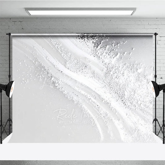 Lofaris White and Silver Abstract Textured Photography Backdrop Elegant Glitter Sparkle for Studio Portraits Events