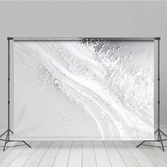 Lofaris White and Silver Abstract Textured Photography Backdrop Elegant Glitter Sparkle for Studio Portraits Events