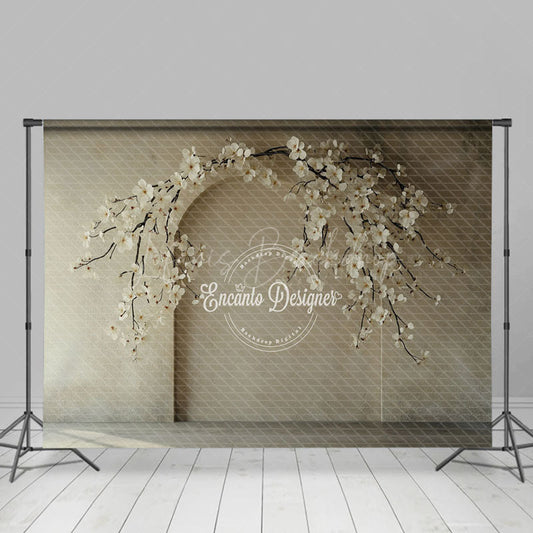 Lofaris White Arch Wall Floral Wedding Photography Backdrop