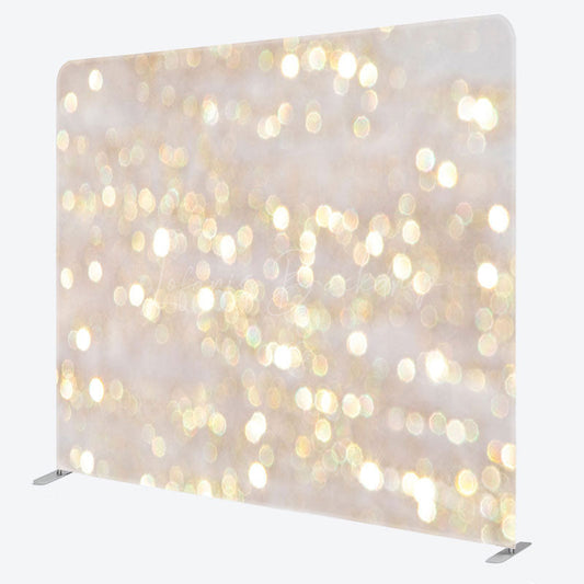 Lofaris White Gold Light Bokeh Square Double-Sided Backdrop