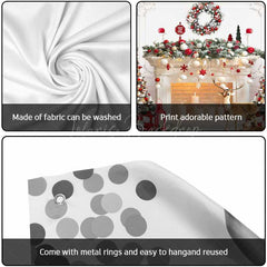 Lofaris White Luxury Fireplace Christmas Garage Door Banner