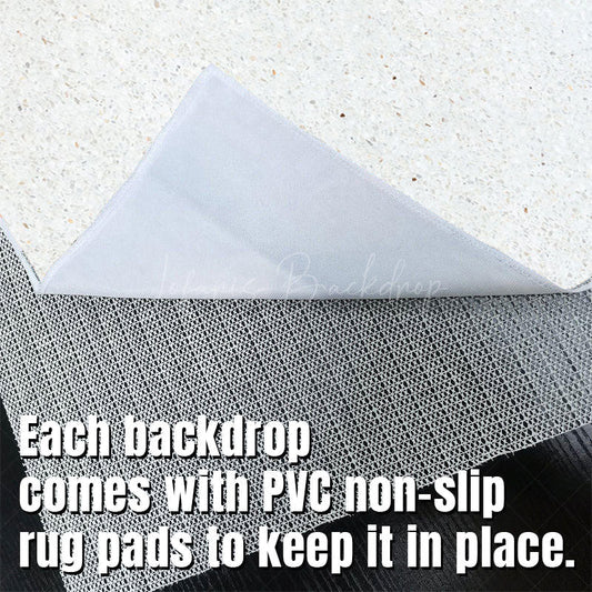 Lofaris White Quartz Stone Pattern Fabric Floor Backdrop