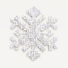 Lofaris White Shimmer Wall Snowflake Backdrop Winter Wonderland Christmas Party Decor
