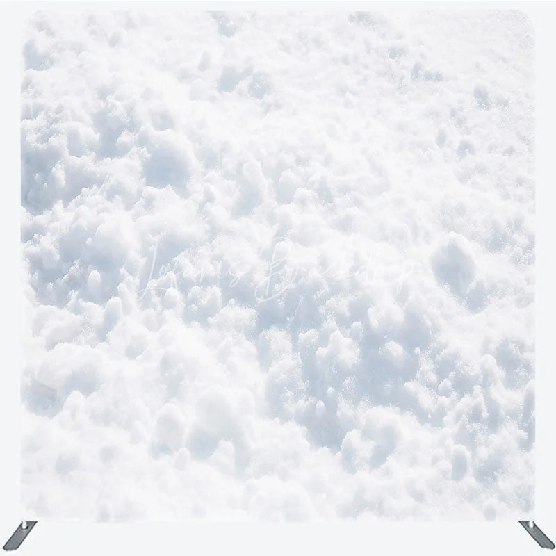 Lofaris White Snow Texture Tension Fabric Backdrop Frozen Ground Winter Background Pure Snowfield Decoration