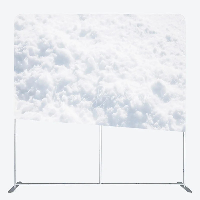 Lofaris White Snow Texture Tension Fabric Backdrop Frozen Ground Winter Background Pure Snowfield Decoration