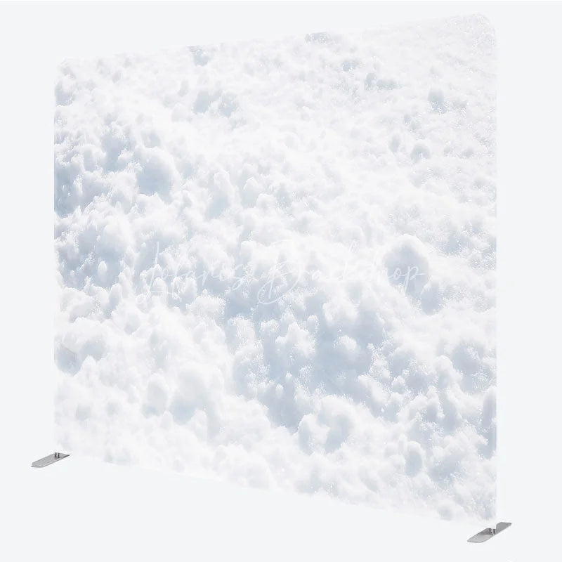 Lofaris White Snow Texture Tension Fabric Backdrop Frozen Ground Winter Background Pure Snowfield Decoration