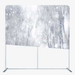 Lofaris White Snowy Nature Forest Scene Christmas Backdrop
